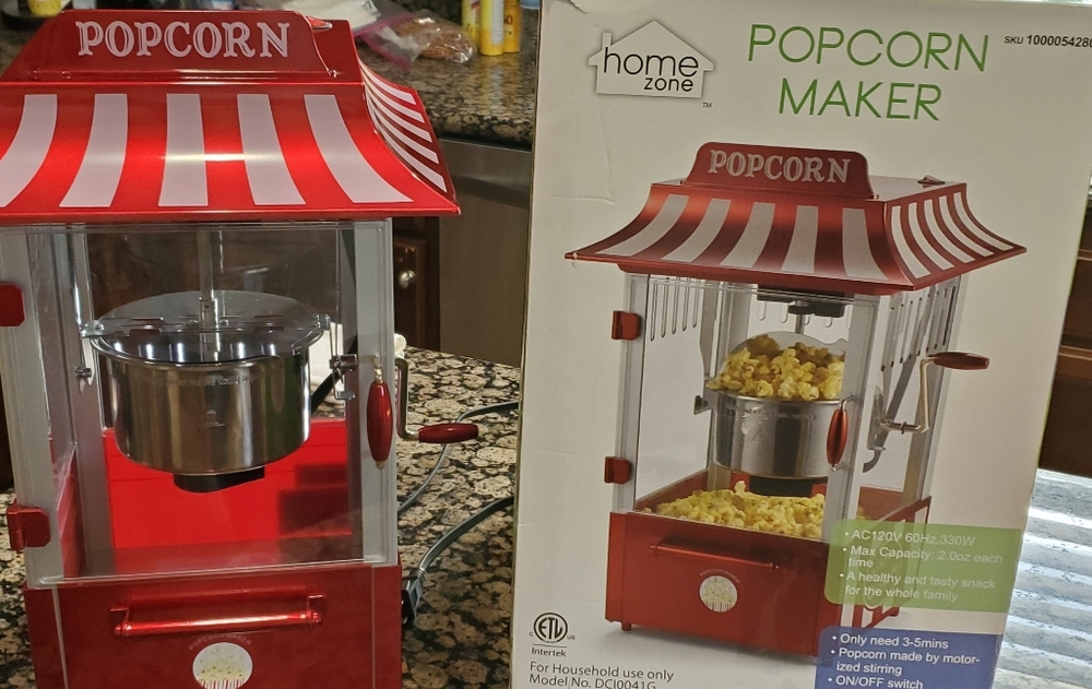Home Zone Popcorn Maker NEW